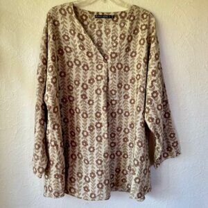Gudrun Sjoden Linen blouse size XL